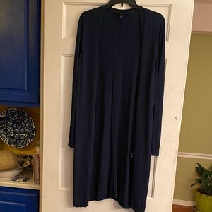 White House Black Market Deep Blue Knit Cardigan